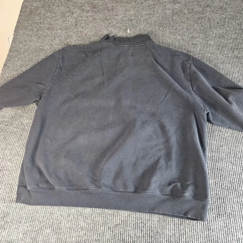 Cabelas Sweatshirt Mens 3XL Gray Quarter Zip Mock Fleece Pullover Embroidered - Picture 2 of 12